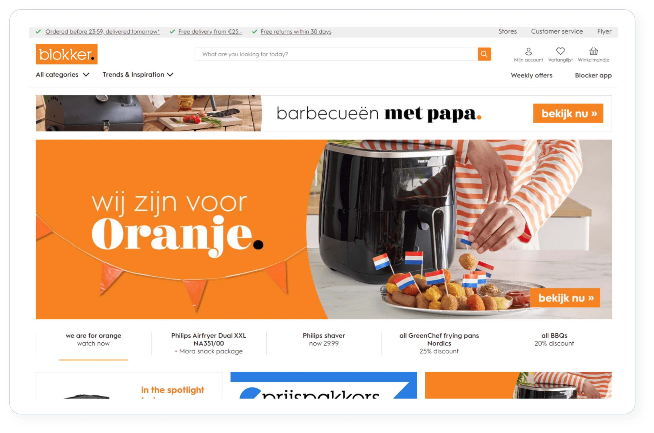 Blokker call to action