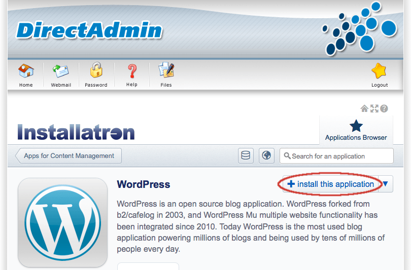 Wordpress automatisch installeren