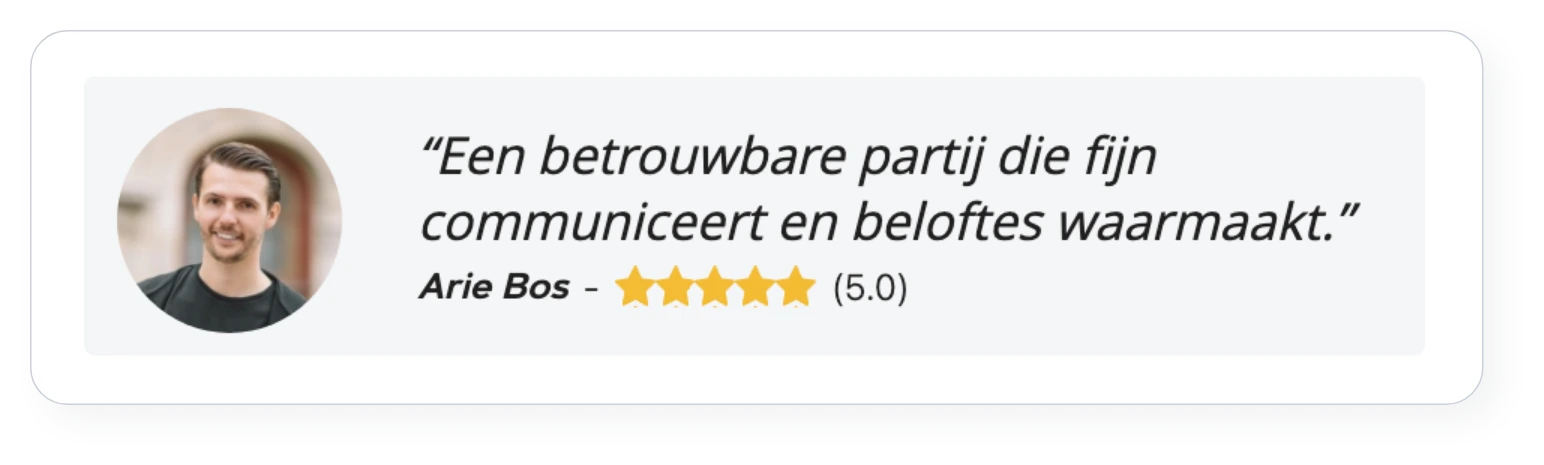 Voorbeeld testimonial