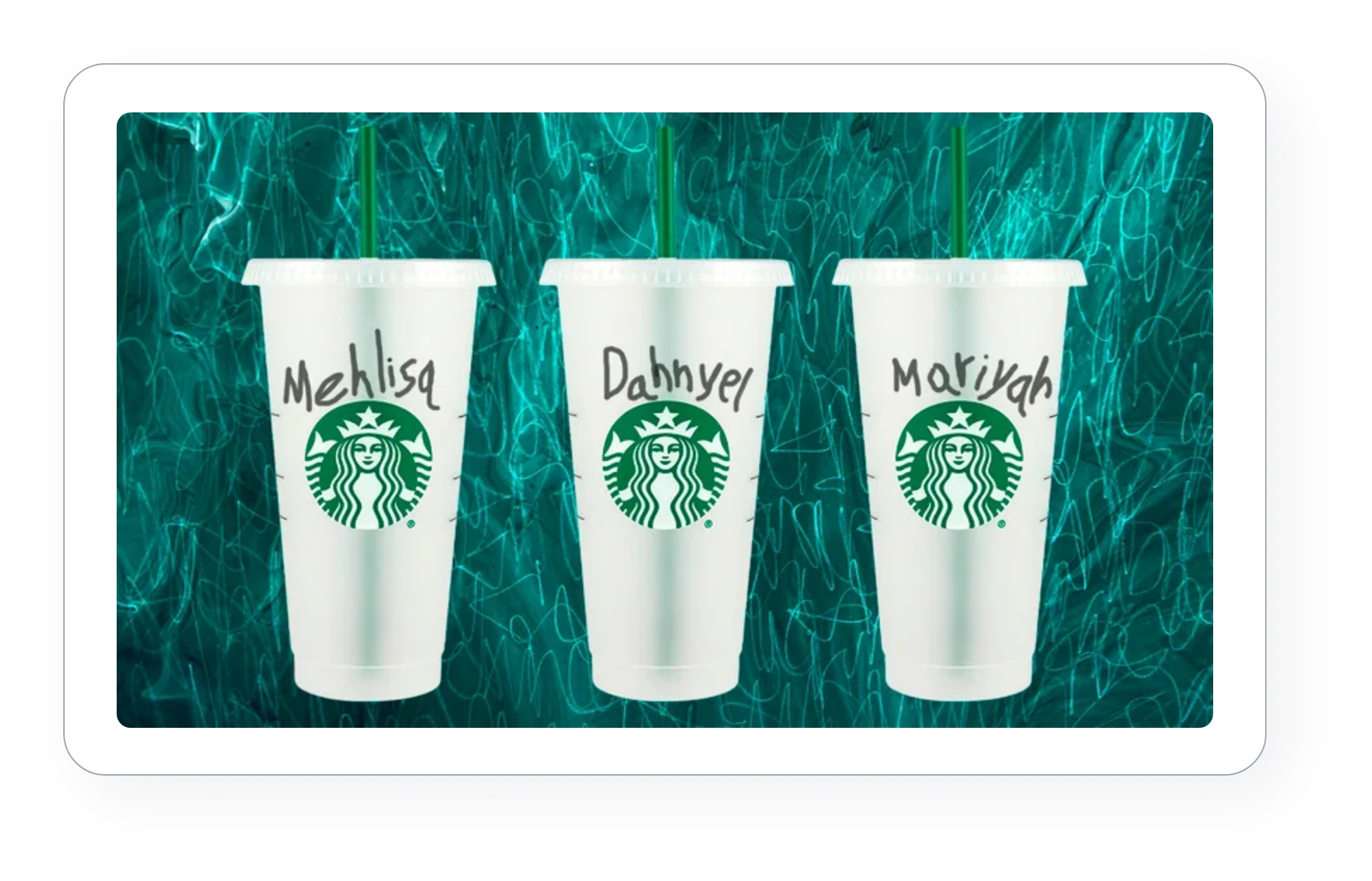 Voorbeeld Starbuck verkeerde namen